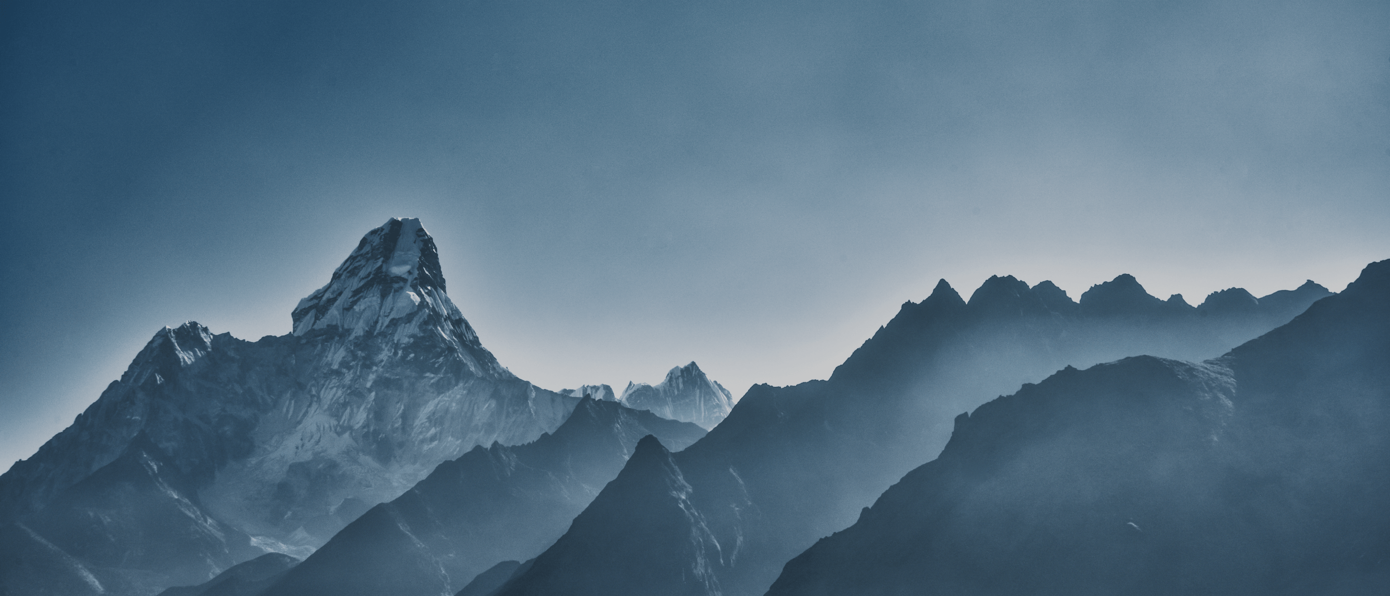 Morning view on the himalayas